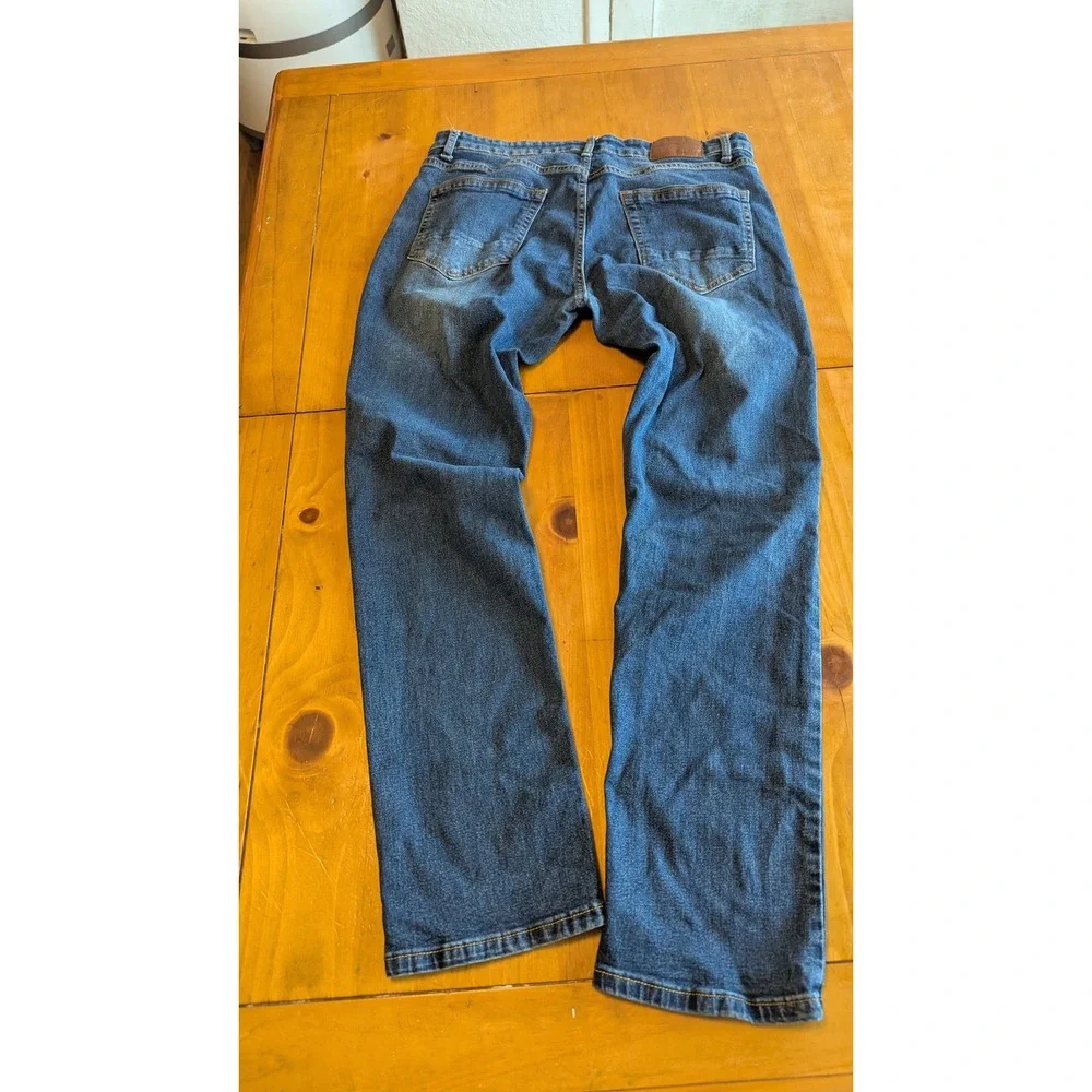Hudson & Barrow NYC Mens Slim Stretch Jeans‎ Medium Wash Blue Size 34 Denim
